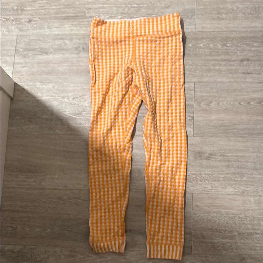 The Upside Orange Gingham Leggings